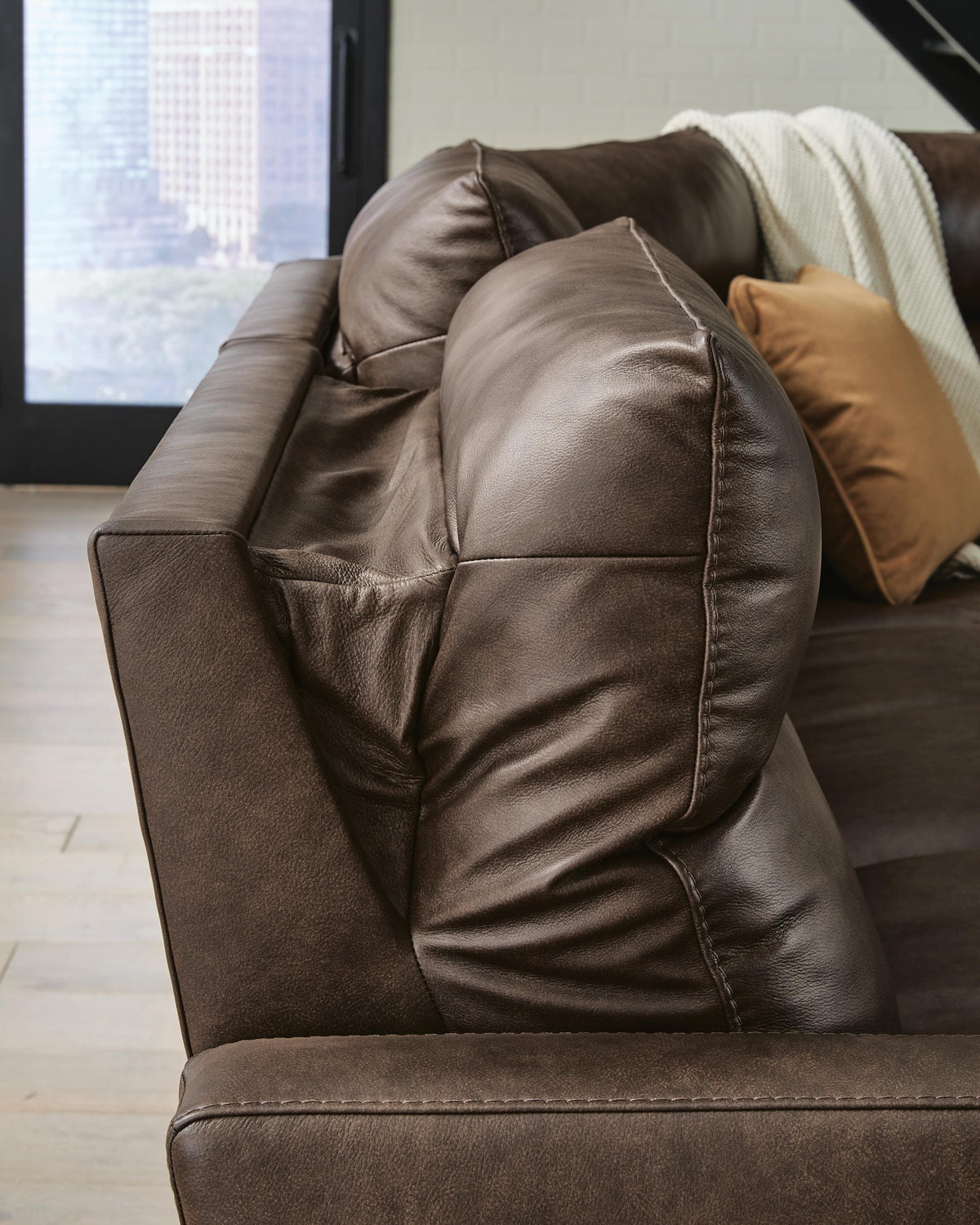 ModZ Chocolate 5-Piece Power Reclining Sectional by Ashley at Eve Furniture