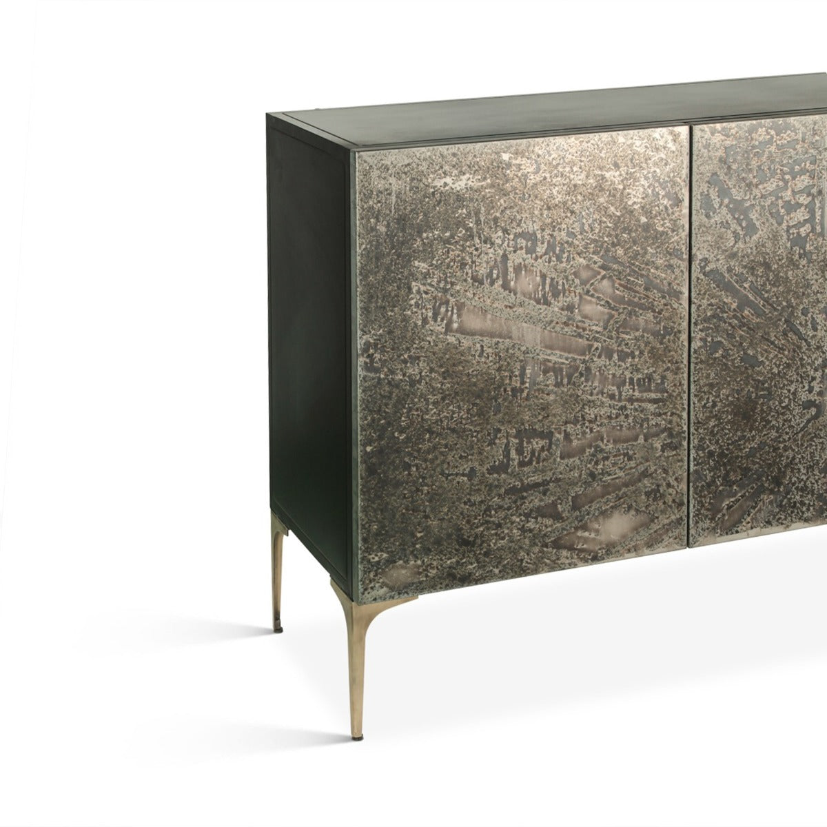 Mojave 83" Four Door Buffet in Desert Patina with Brass Base by Home Trends & Design at Eve Furniture