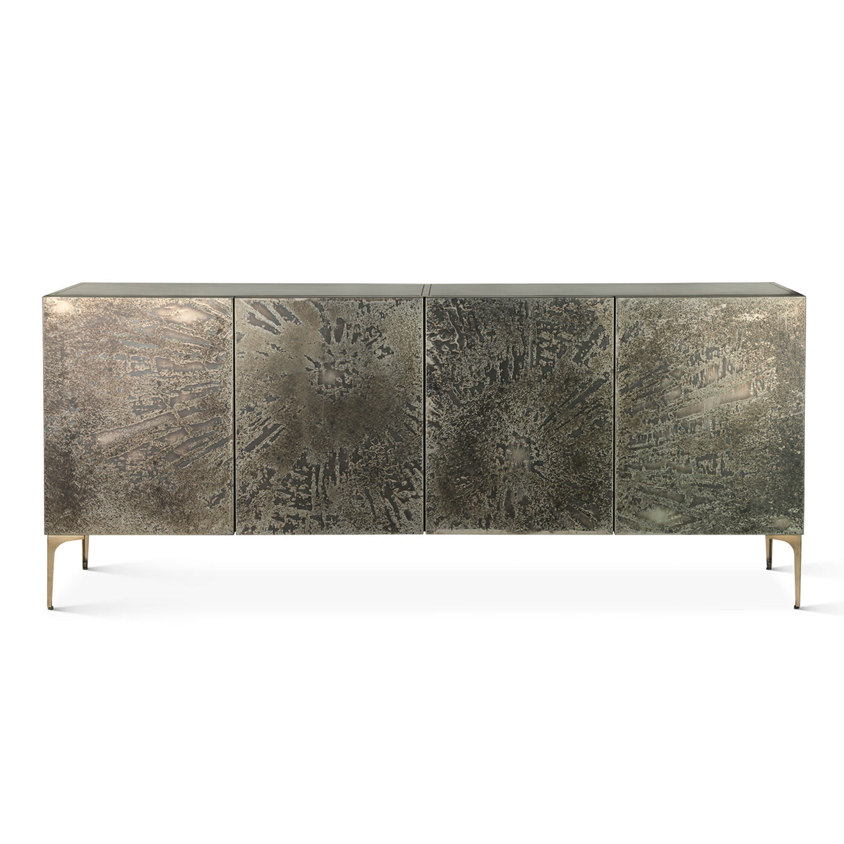 Mojave 83" Four Door Buffet in Desert Patina with Brass Base by Home Trends & Design at Eve Furniture