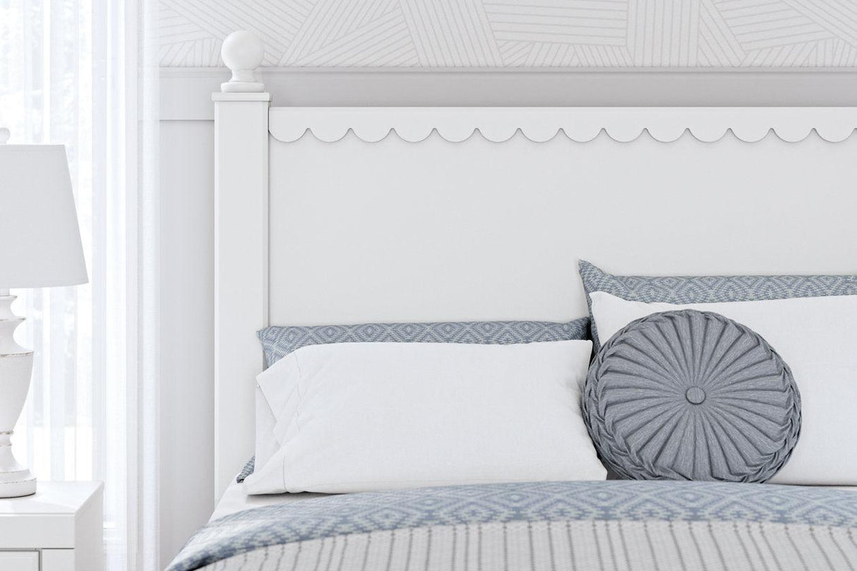 Mollviney White Full Panel Bed by Ashley at Eve Furniture