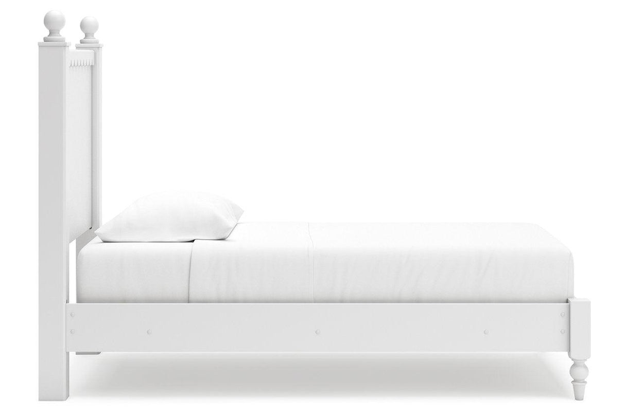Mollviney White Twin Panel Bed by Ashley at Eve Furniture
