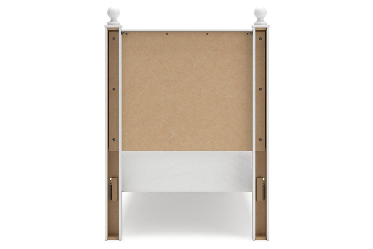 Mollviney White Twin Panel Storage Bed by Ashley at Eve Furniture