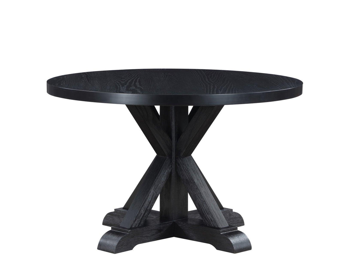 Molly 48-inch Round Dining Table, Black by Steve Silver at Eve Furniture