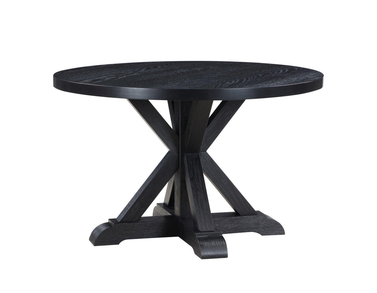 Molly 48-inch Round Dining Table, Black by Steve Silver at Eve Furniture