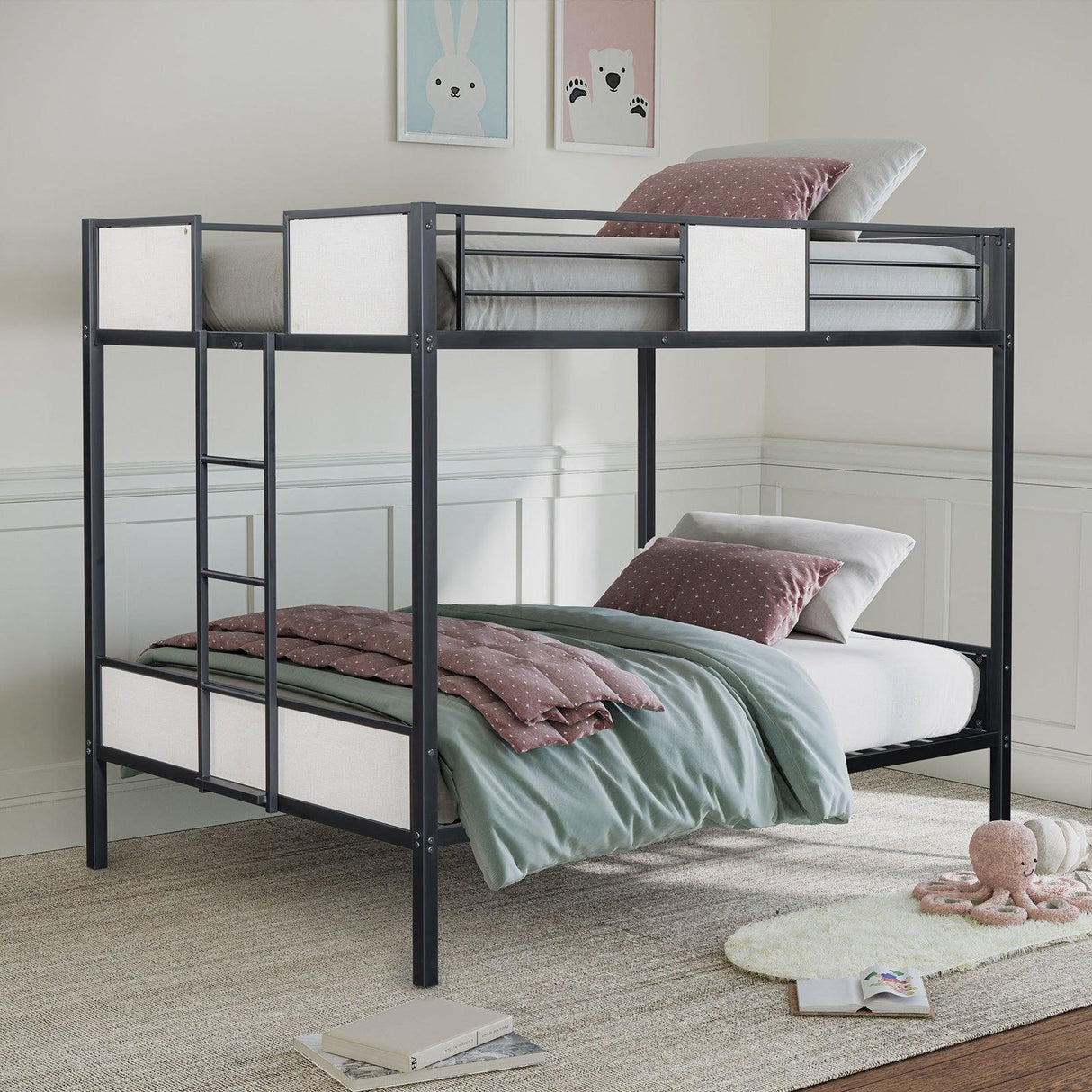 Molton Black Full/Full Metal Bunkbed by Furniture of America at Eve Furniture