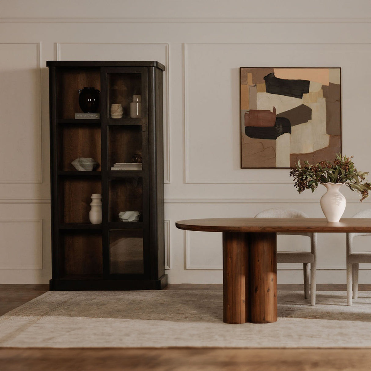 Mona Black Tall Cabinet by MOES at Eve Furniture