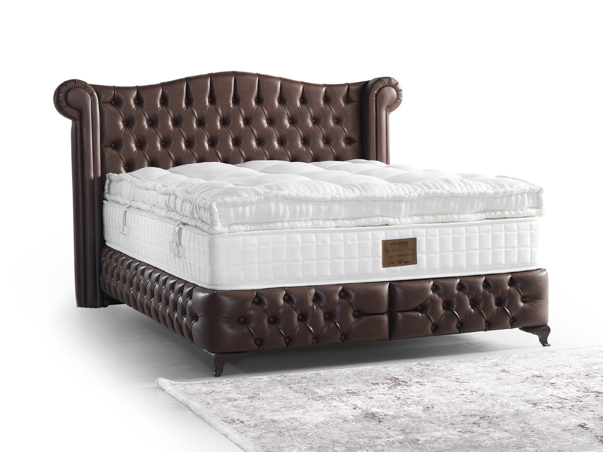 Monalisa Storage Bed With Headboard Brown by Furnia at Eve Furniture