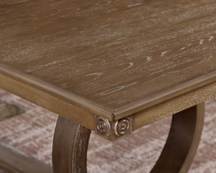 Monclova Rustic Oak/Beige Dining Table by Furniture of America at Eve Furniture