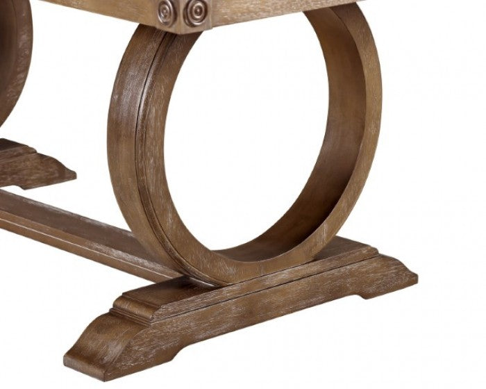 Monclova Rustic Oak/Beige Dining Table by Furniture of America at Eve Furniture