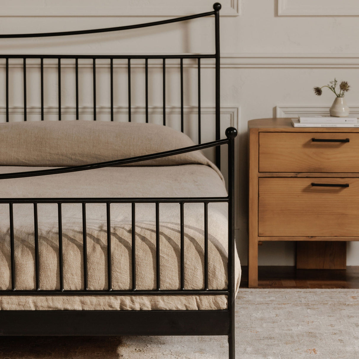 Monet Black King Bed by Moe's Home at Eve Furniture