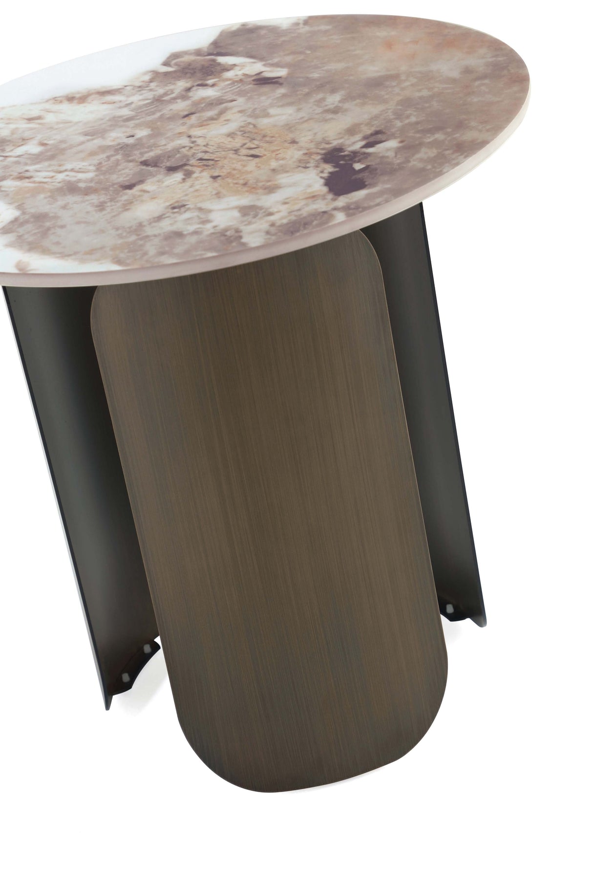 Monica Coffee Table and End Table in Gold (set of 2) by Manhattan Comfort at Eve Furniture