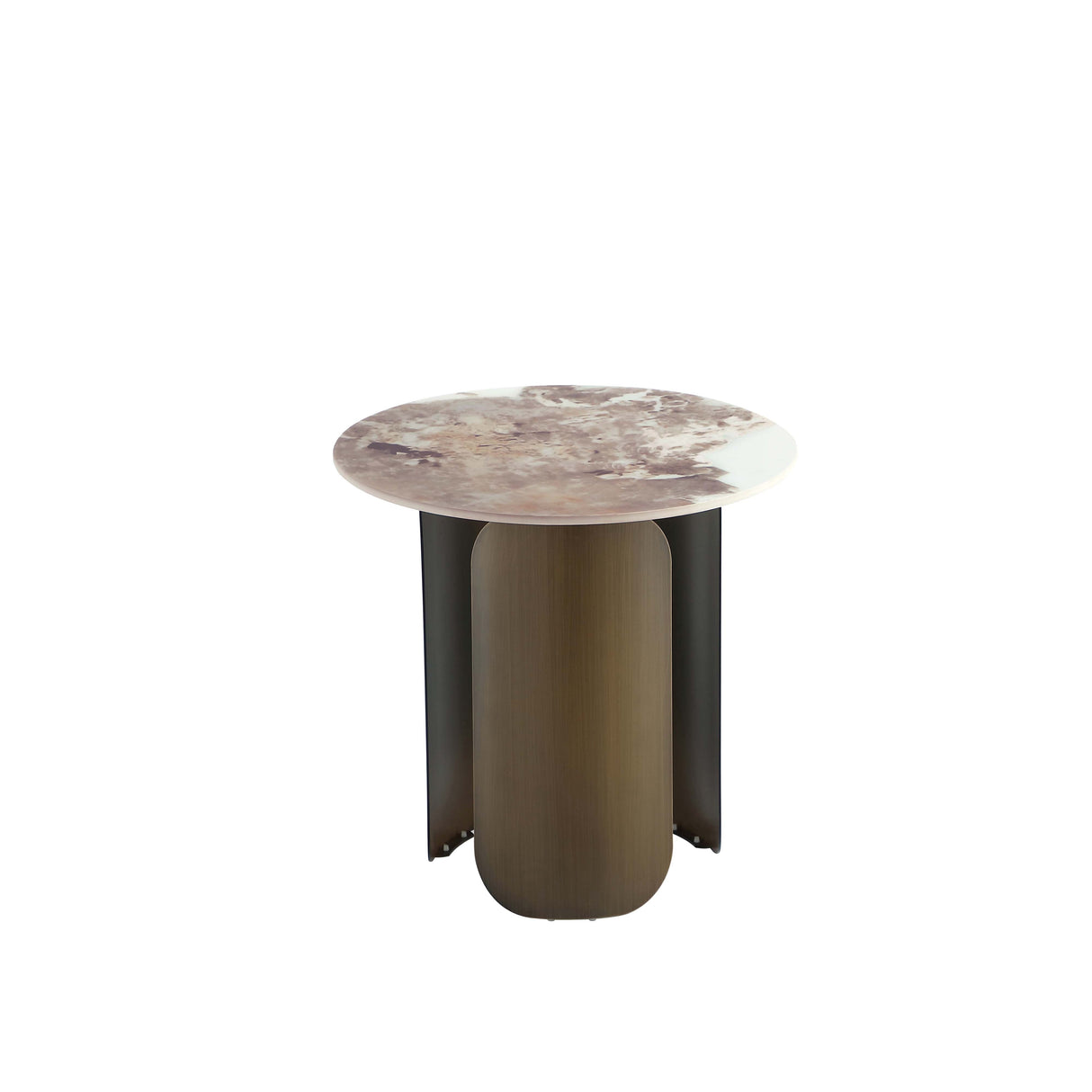 Monica Coffee Table and End Table in Gold (set of 2) by Manhattan Comfort at Eve Furniture