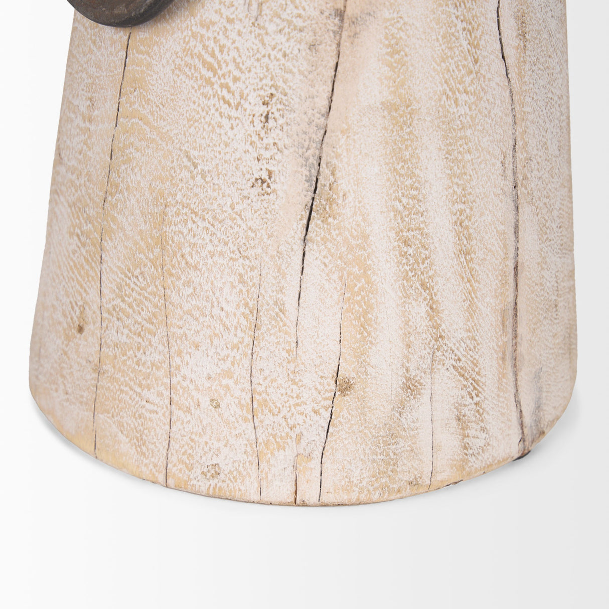 Monique Large Light Brown w/ Handles Wood Pot by Mercana at Eve Furniture