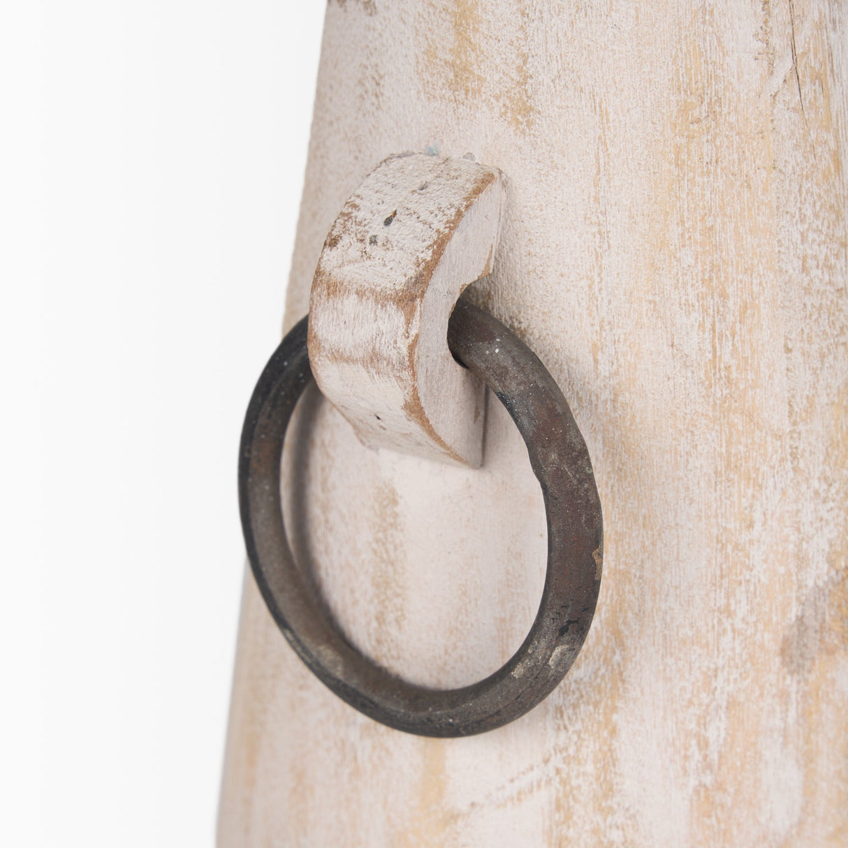 Monique Small Light Brown w/ Handles Wood Pot by Mercana at Eve Furniture
