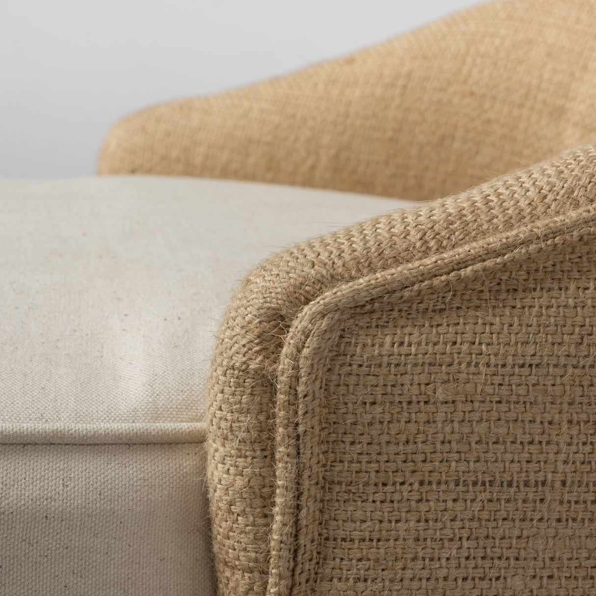 Monmouth Cream/Beige Fabric Seat Brown Wood Frame Counter Stool by Mercana at Eve Furniture