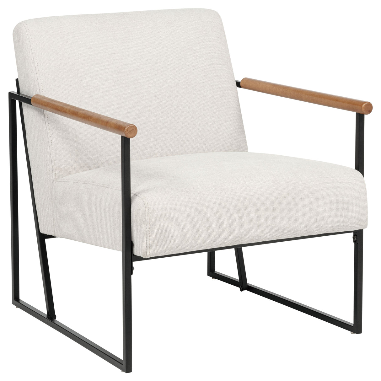 Monsen Ivory Fabric Upholstered Metal Frame Accent Chair by Coaster at Eve Furniture