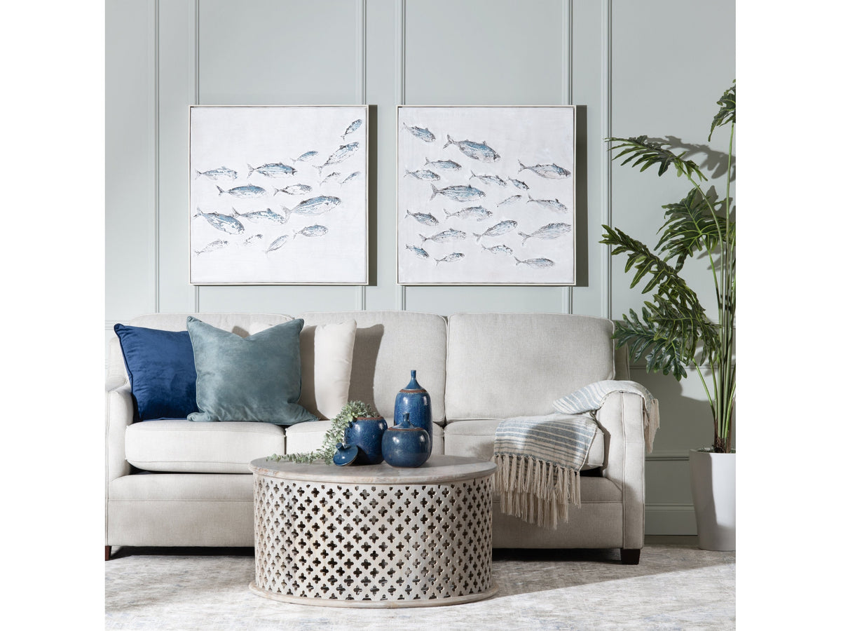 Montague Grey/Blue Canvas by Crestview at Eve Furniture