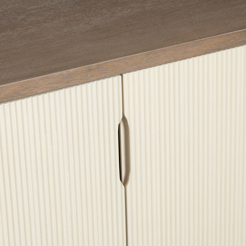Montclair Brown/Cream Four-Door Sideboard by Crestview at Eve Furniture