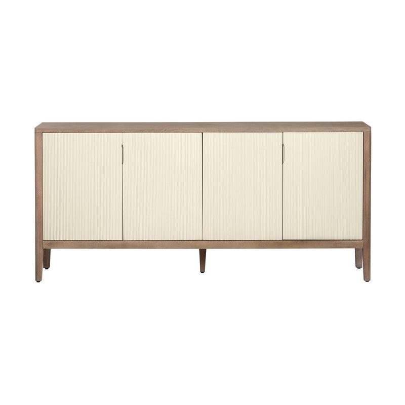 Montclair Brown/Cream Four-Door Sideboard by Crestview at Eve Furniture