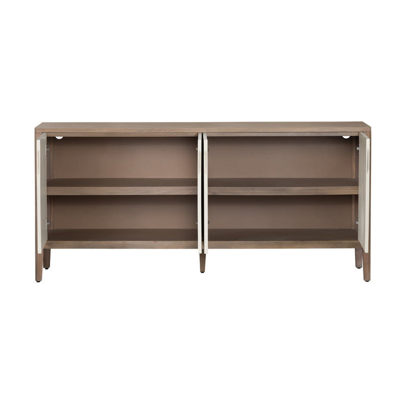 Montclair Brown/Cream Four-Door Sideboard by Crestview at Eve Furniture