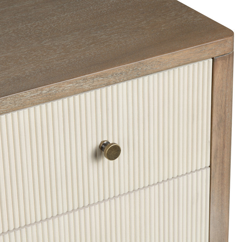 Montclair Brown/Cream Three-Drawer Chest by Crestview at Eve Furniture