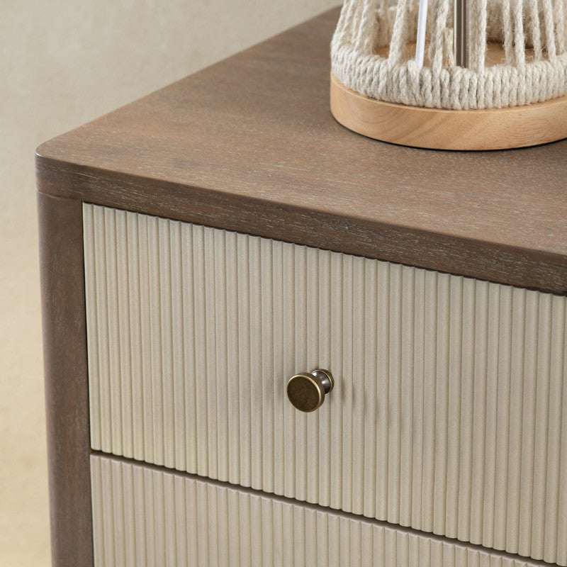 Montclair Brown/Cream Three-Drawer Chest by Crestview at Eve Furniture