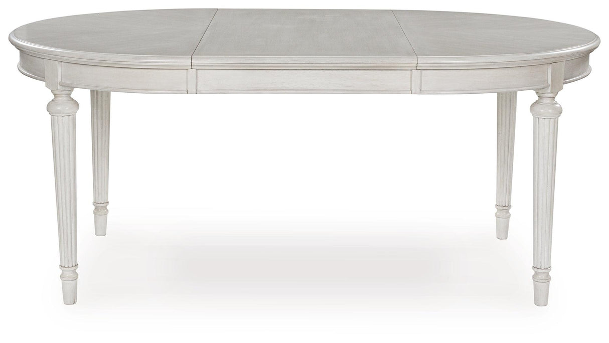 Montelaine Antique White Dining Extension Table by Ashley at Eve Furniture