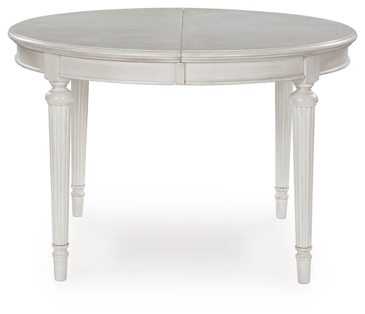 Montelaine Antiqued White Extendable Dining Room Set by Ashley at Eve Furniture