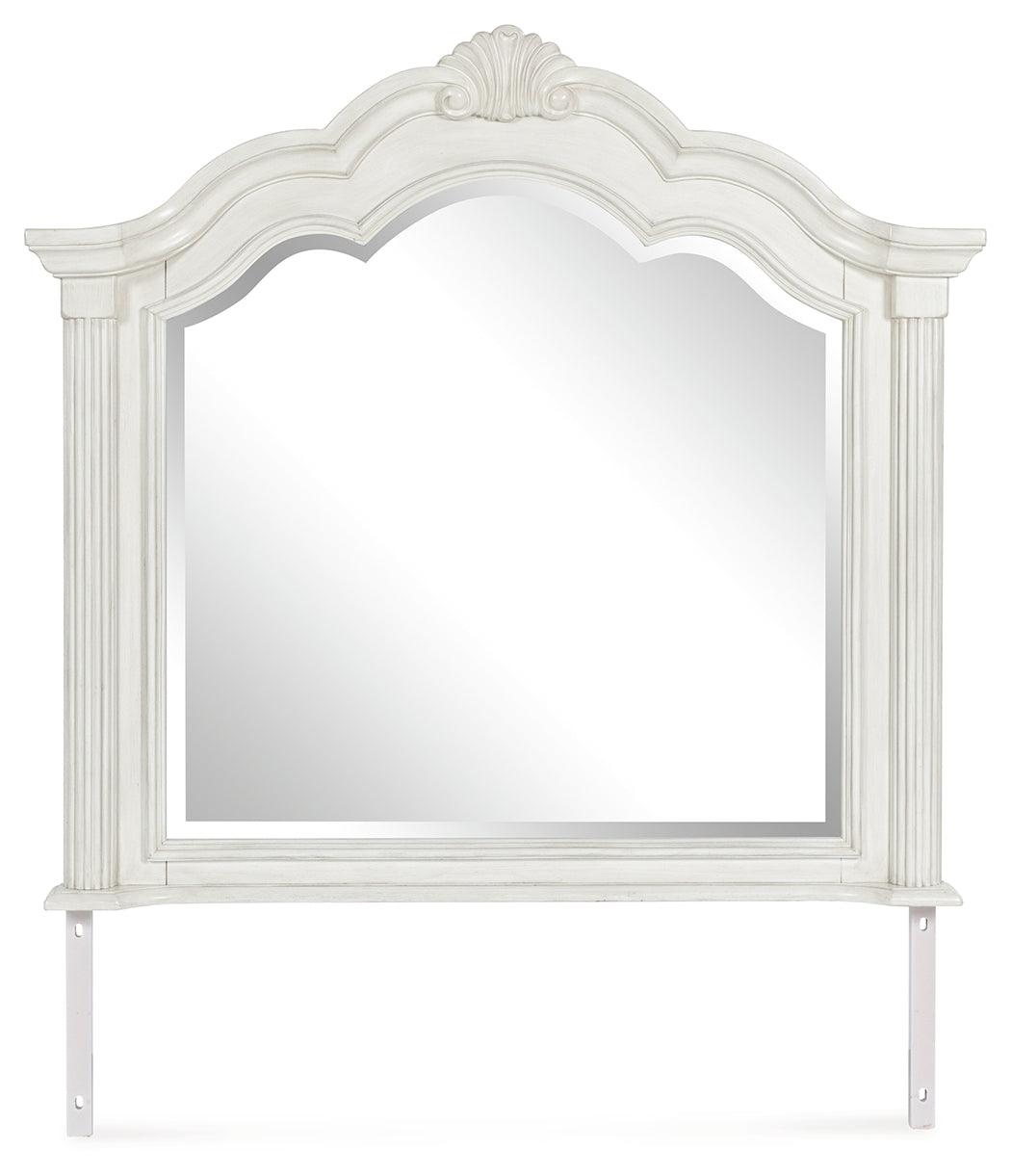 Montelaine Antique White Bedroom Mirror by Ashley at Eve Furniture