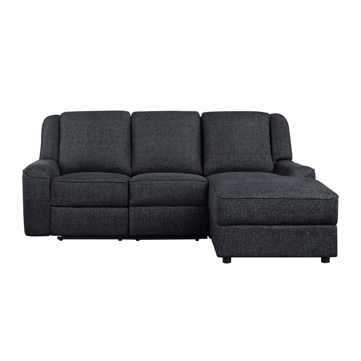 Monterey Ebony 2-Piece Reclining Sectional with Right Chaise by Homelegance at Eve Furniture