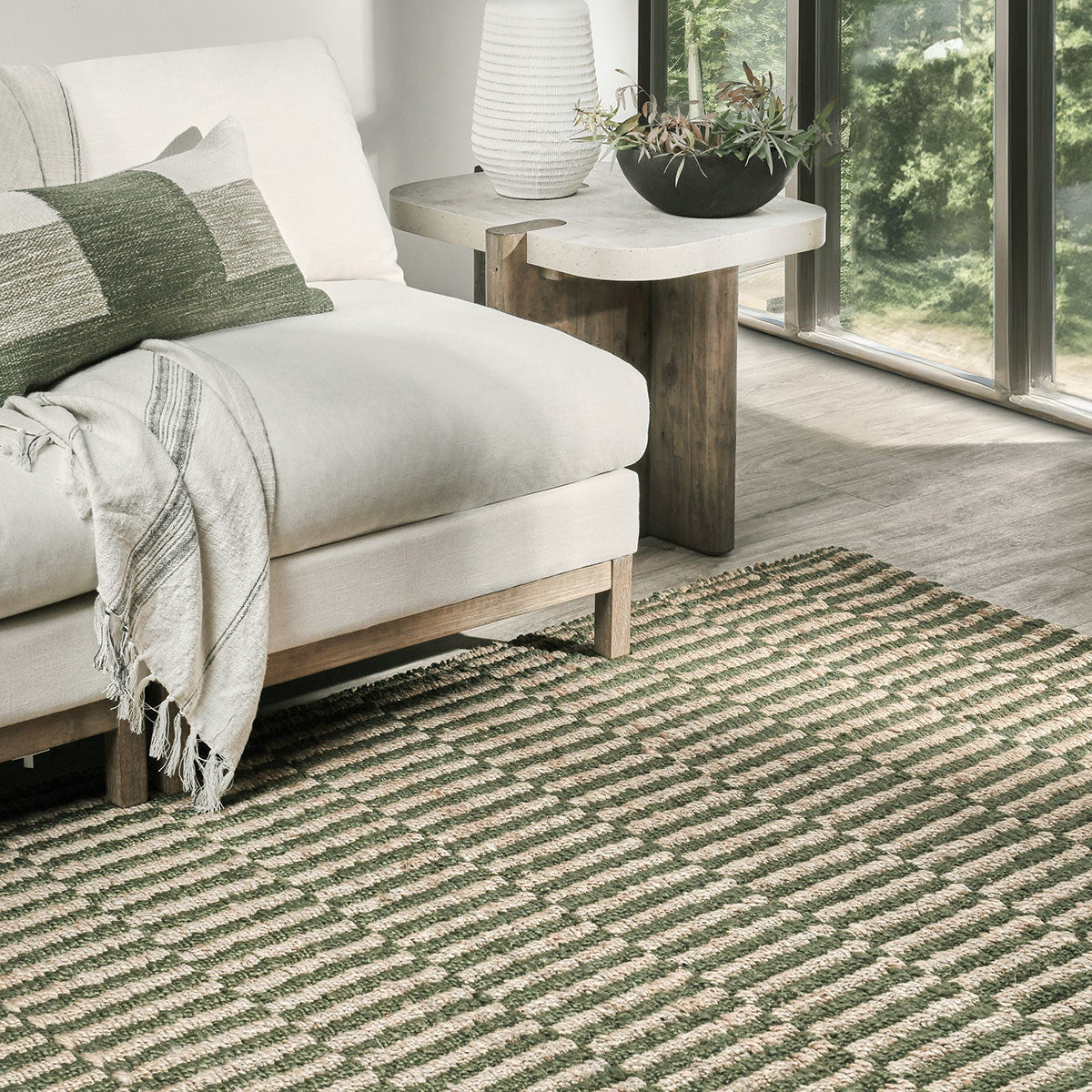 Monterey Jute Green/Natural Rug by Classic Home at Eve Furniture
