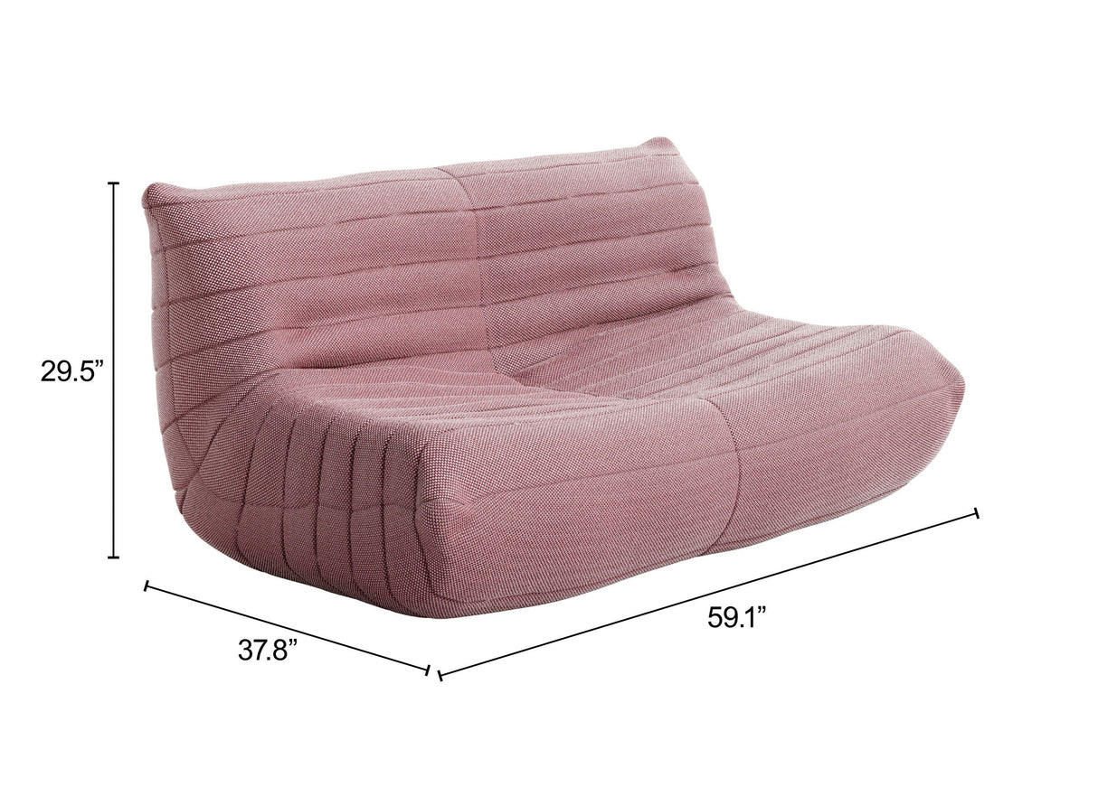 Monterey Loveseat Red by Zuomod at Eve Furniture