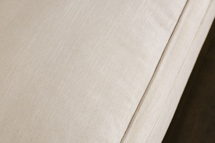 Monthey Oak/Linen White Sofa by Furniture of America at Eve Furniture