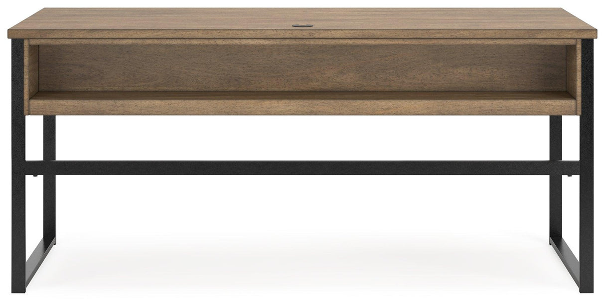 Montia Light Brown 67" Home Office Desk by Ashley at Eve Furniture