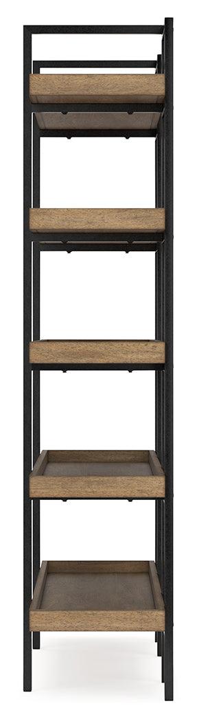 Montia Light Brown 76" Bookcase by Ashley at Eve Furniture