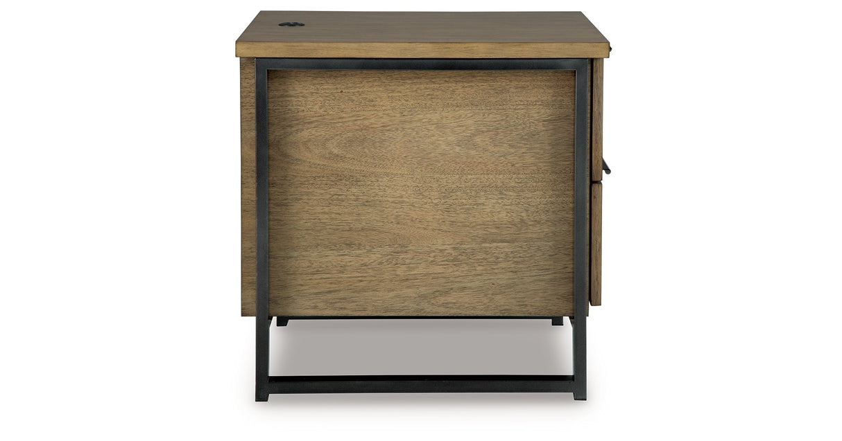 Montia Light Brown End Table by Ashley at Eve Furniture