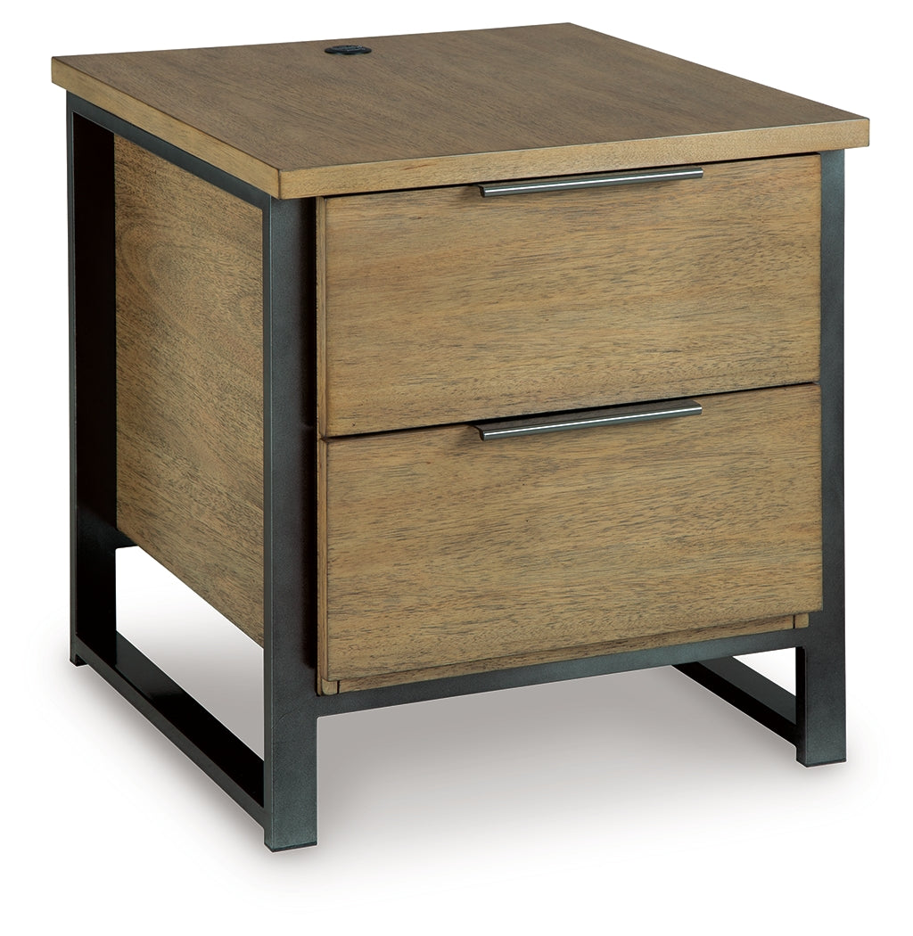 Montia Light Brown End Table by Ashley at Eve Furniture