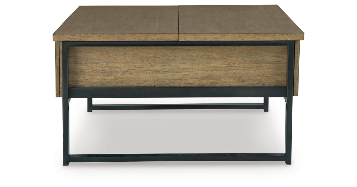 Montia Light Brown Lift-Top Coffee Table by Ashley at Eve Furniture