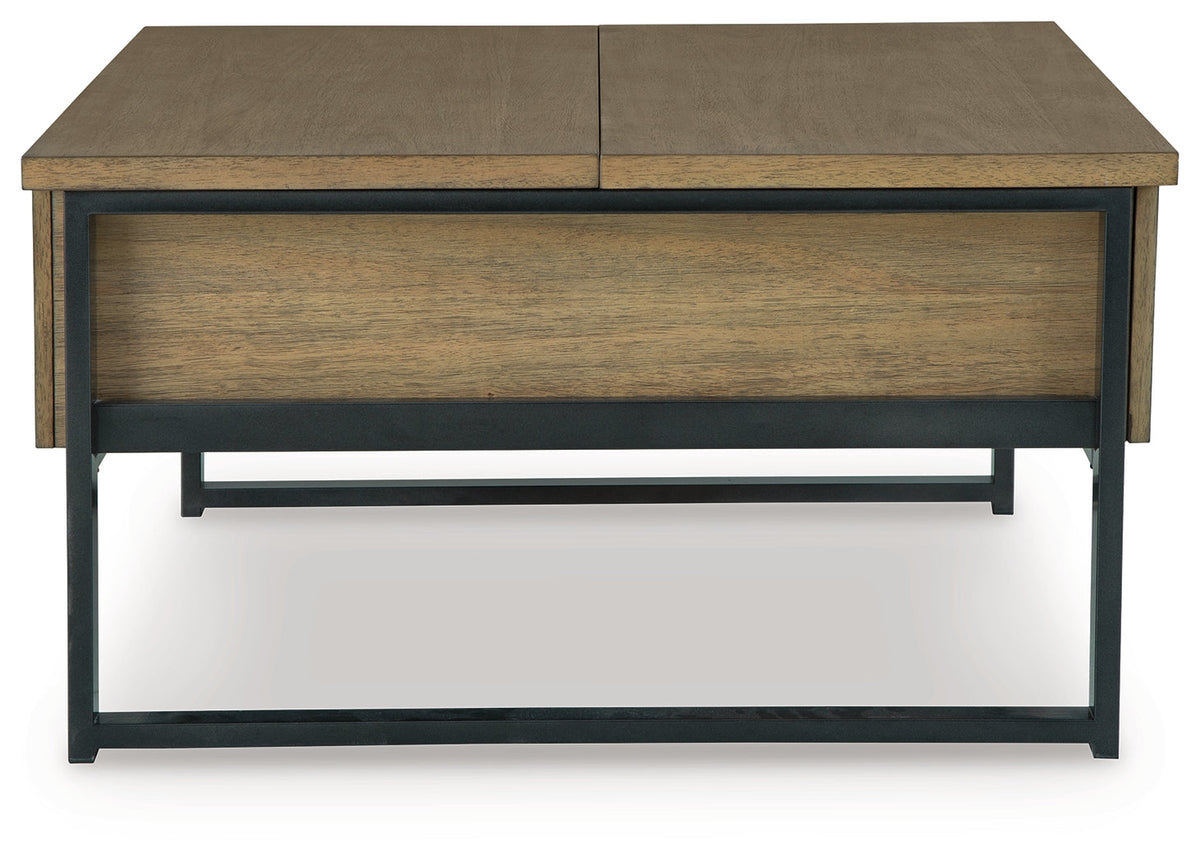 Montia Light Brown Lift-Top Coffee Table by Ashley at Eve Furniture