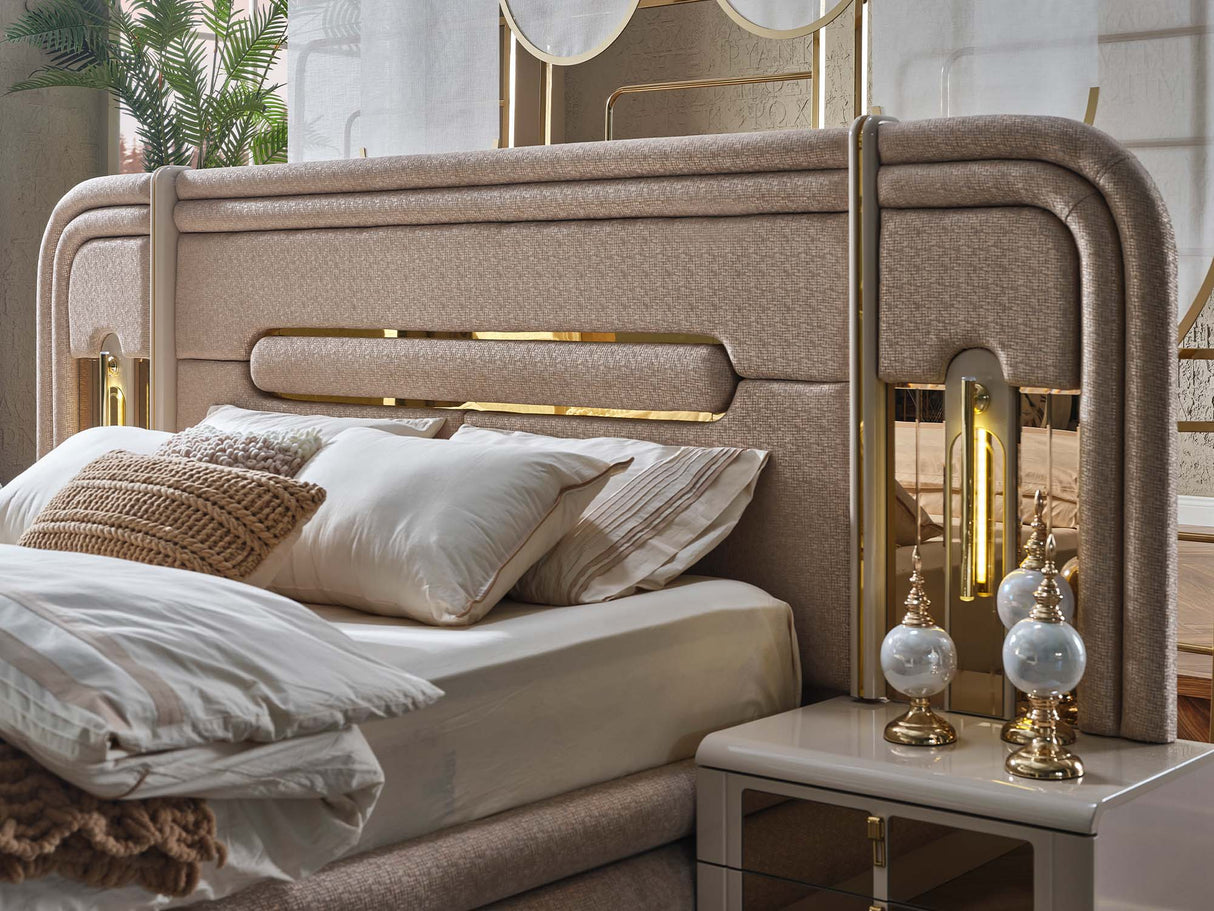 Monza Bed Frame With Headboard by Furnia at Eve Furniture