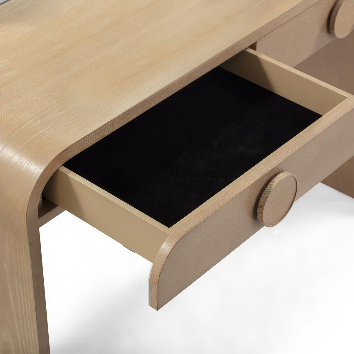 Moonrise 48" Natural Ash 2-Drawer Desk by TOV Furniture at Eve Furniture
