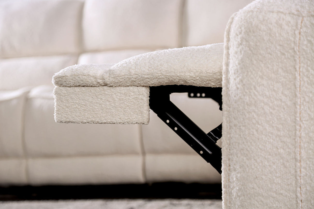 Morcote Beige Power Reclining Sofa & Loveseat by Furniture of America at Eve Furniture