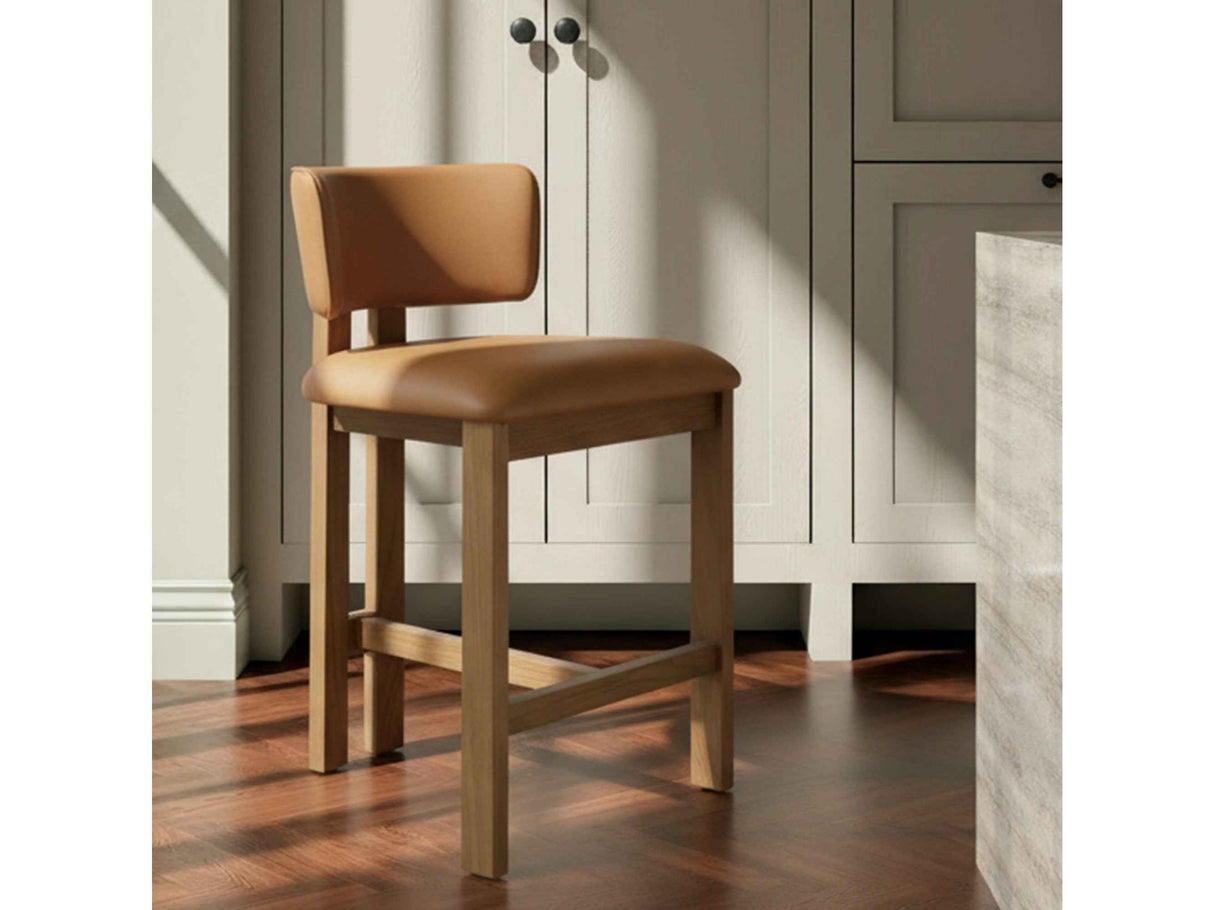 Morel Brown Counter Stool Leather by Moe's Home at Eve Furniture