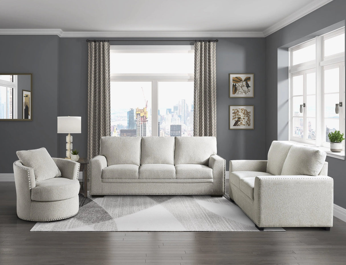 Morelia Beige Swivel Chair by Homelegance at Eve Furniture