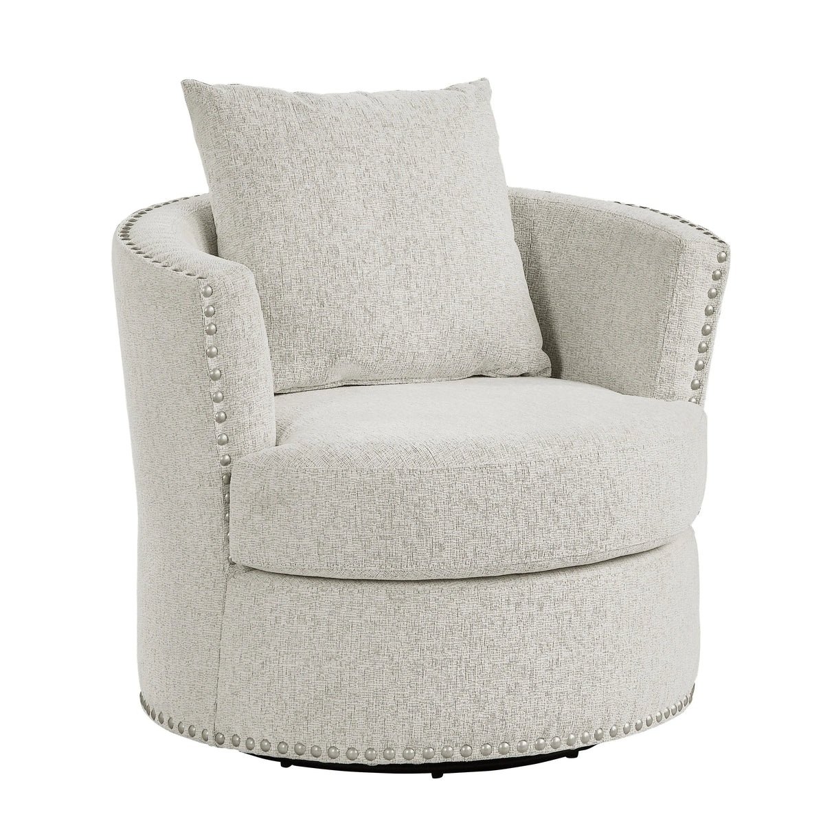 Morelia Beige Swivel Chair by Homelegance at Eve Furniture