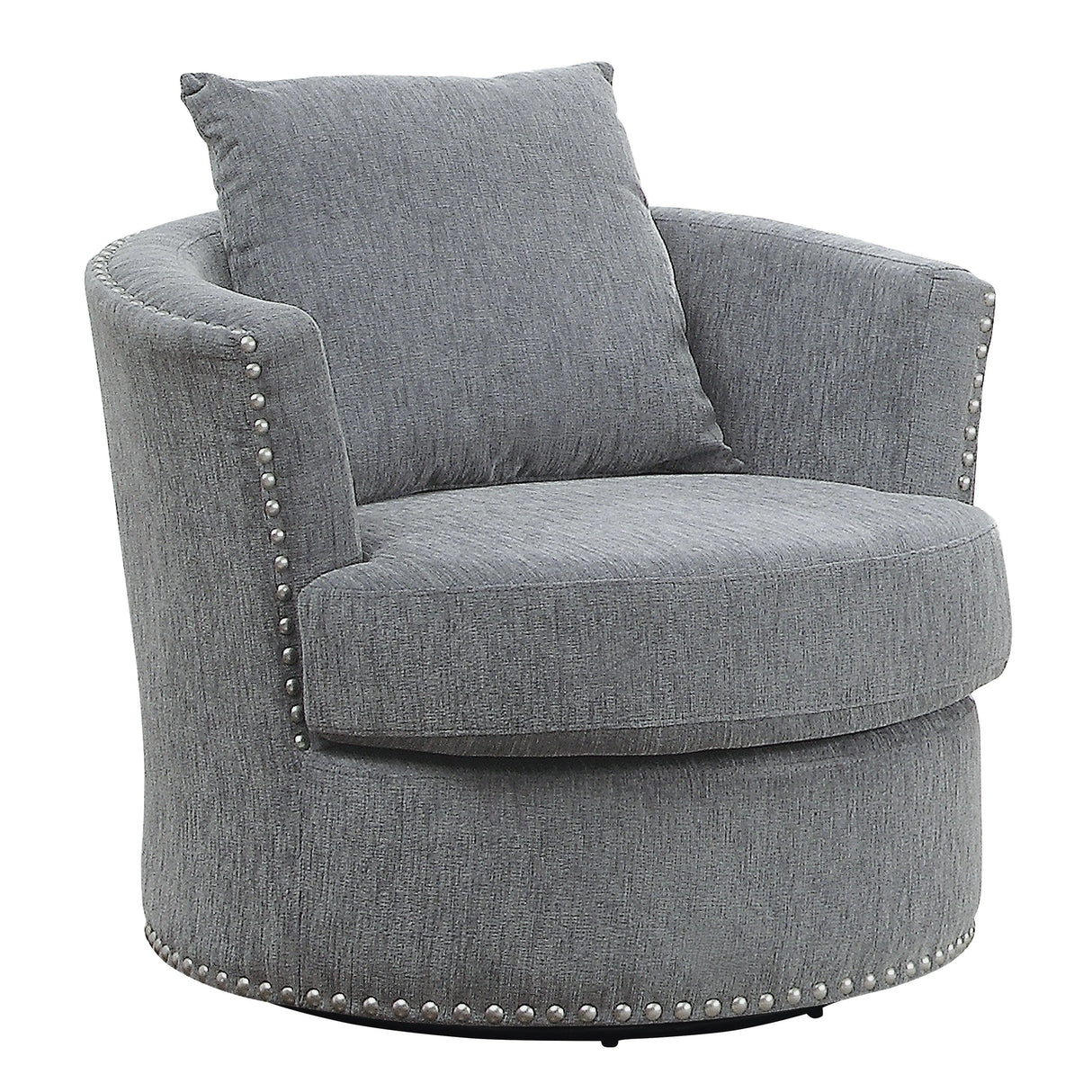 Morelia Dark Gray Swivel Chair by Homelegance at Eve Furniture