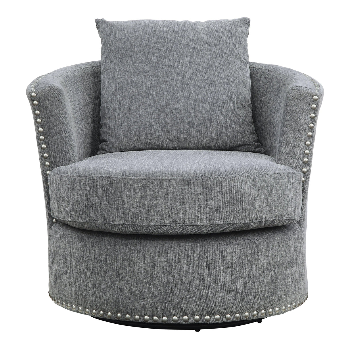 Morelia Dark Gray Swivel Chair by Homelegance at Eve Furniture