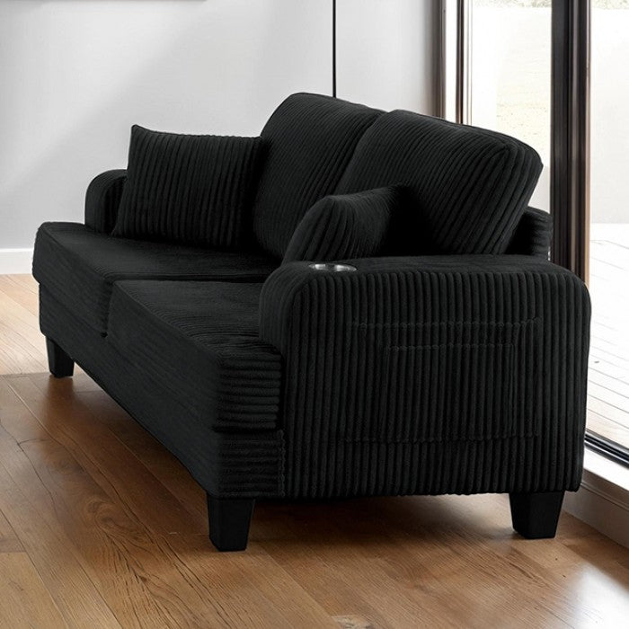 Moretaine Black Loveseat by Furniture of America at Eve Furniture