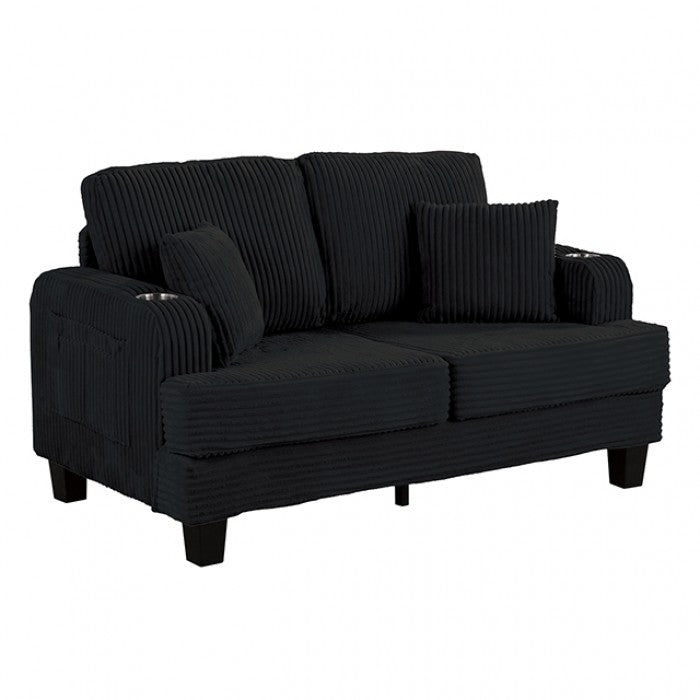 Moretaine Black Loveseat by Furniture of America at Eve Furniture