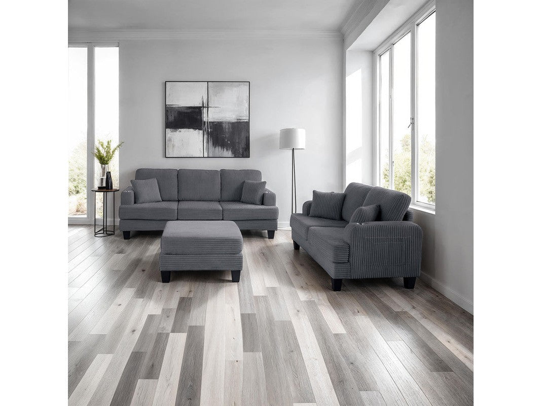 Moretaine Gray Sofa & Loveseat by Furniture of America at Eve Furniture